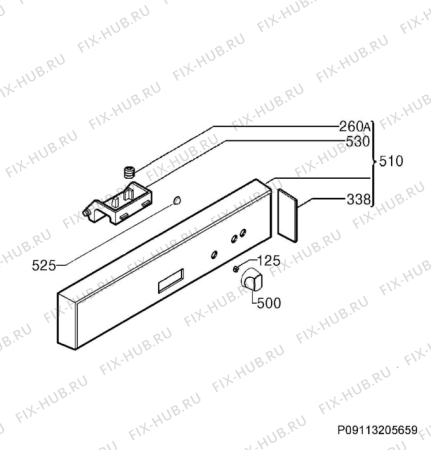 Взрыв-схема посудомоечной машины Zanussi ZDI22003XA - Схема узла Command panel 037